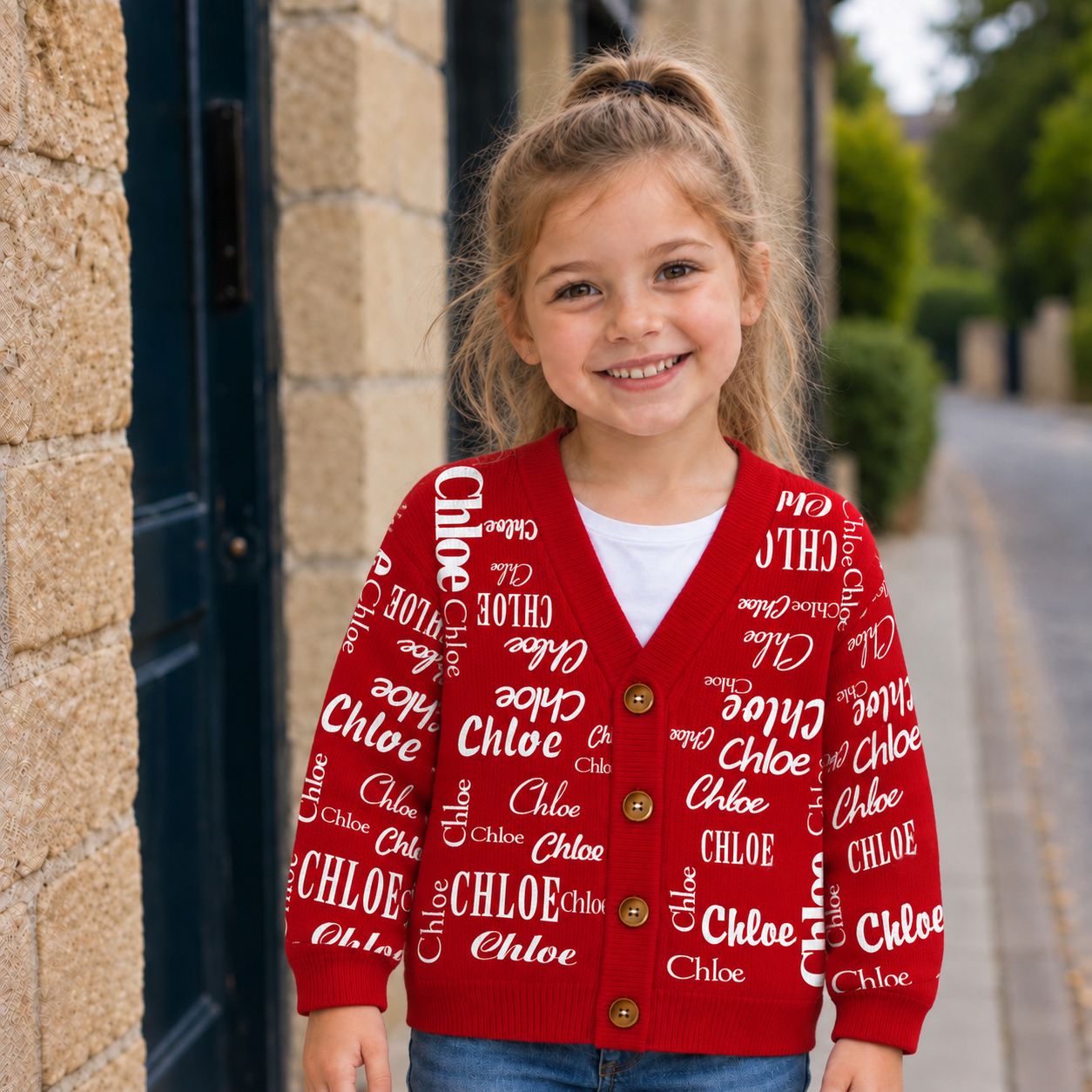 Personalized Lovely Kids Colorful Knit Sweater | CWSweater01