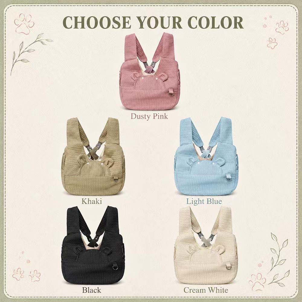 Personalized Hand Embroidered Quilted Pet Carrier Bag | BKPet605