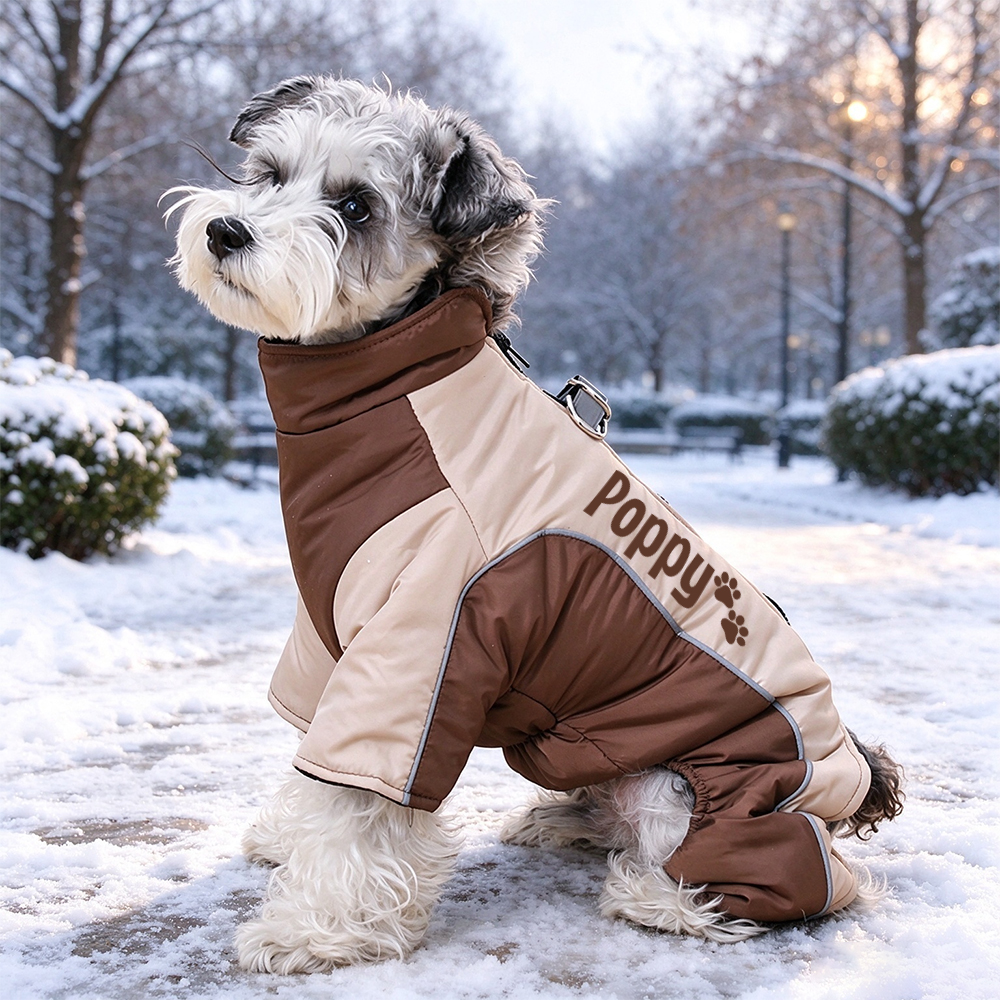 Personalized Pet Winter Warm Windproof Puffer Jacket | BKPet608