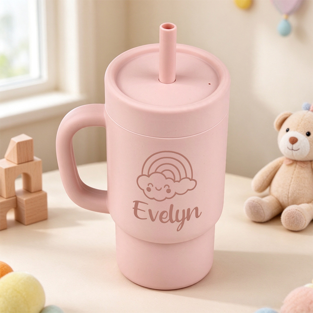 Personalised 10oz Stainless Steel Sippy Cup for Kids | KidCup10