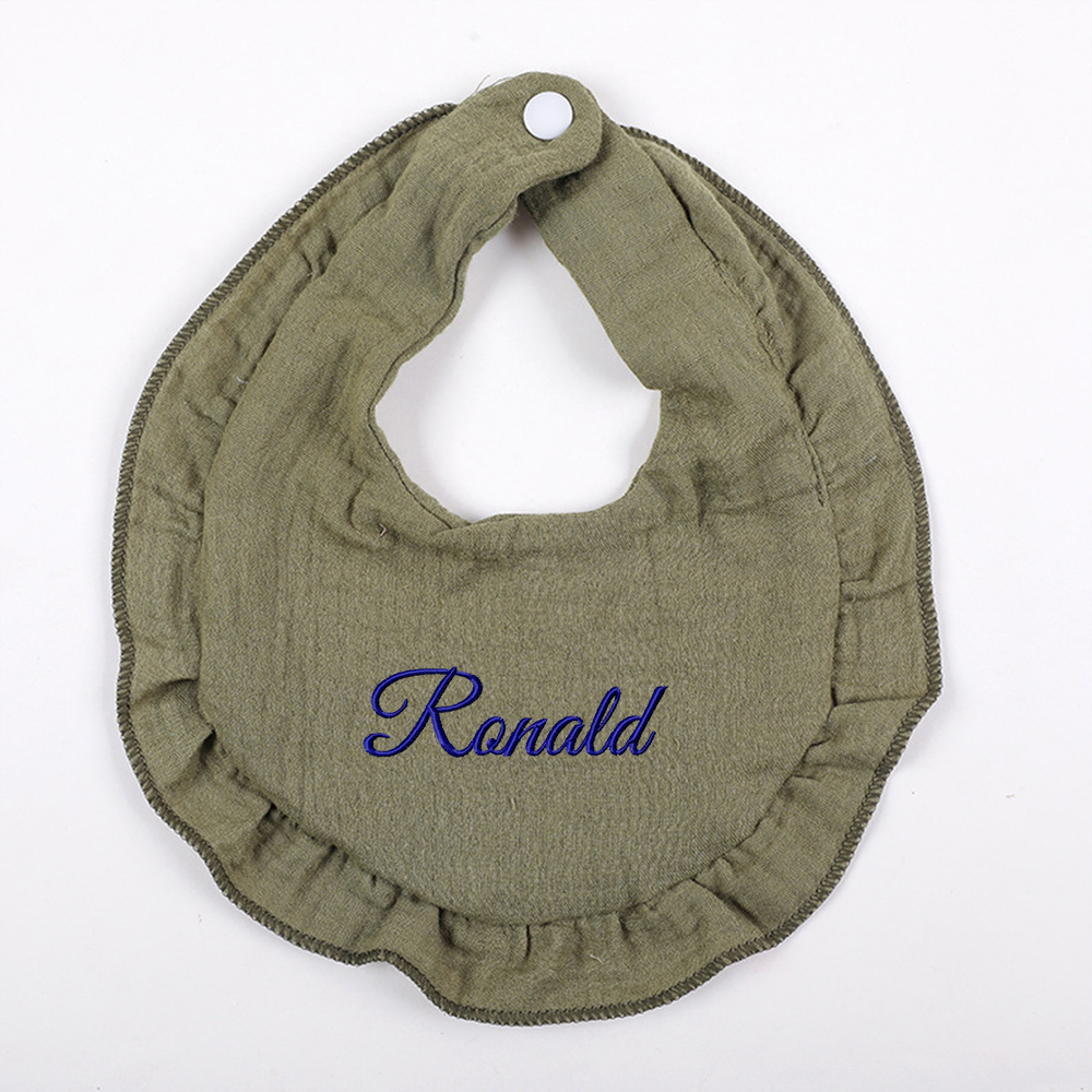=Personalized Embroidered Baby Cotton Gauze Bibs | CWBaby59