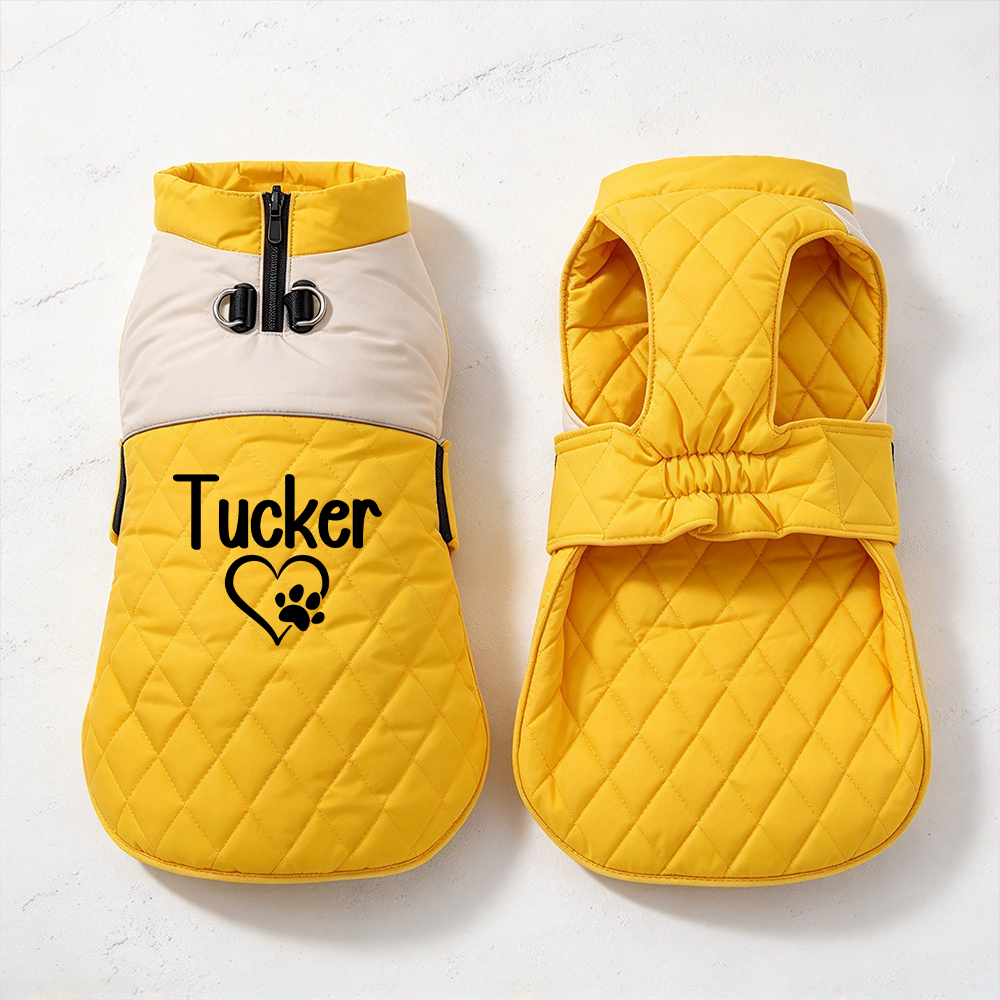 Personalized Winter Warm Windproof Puffer Jacket for Pets | BKPet615