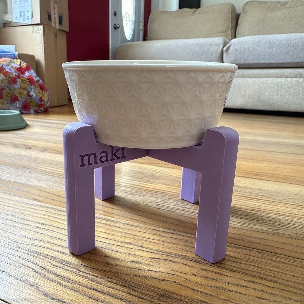 Personalized 3D Printed Pet Elevated Bowl Stand | BKPet653