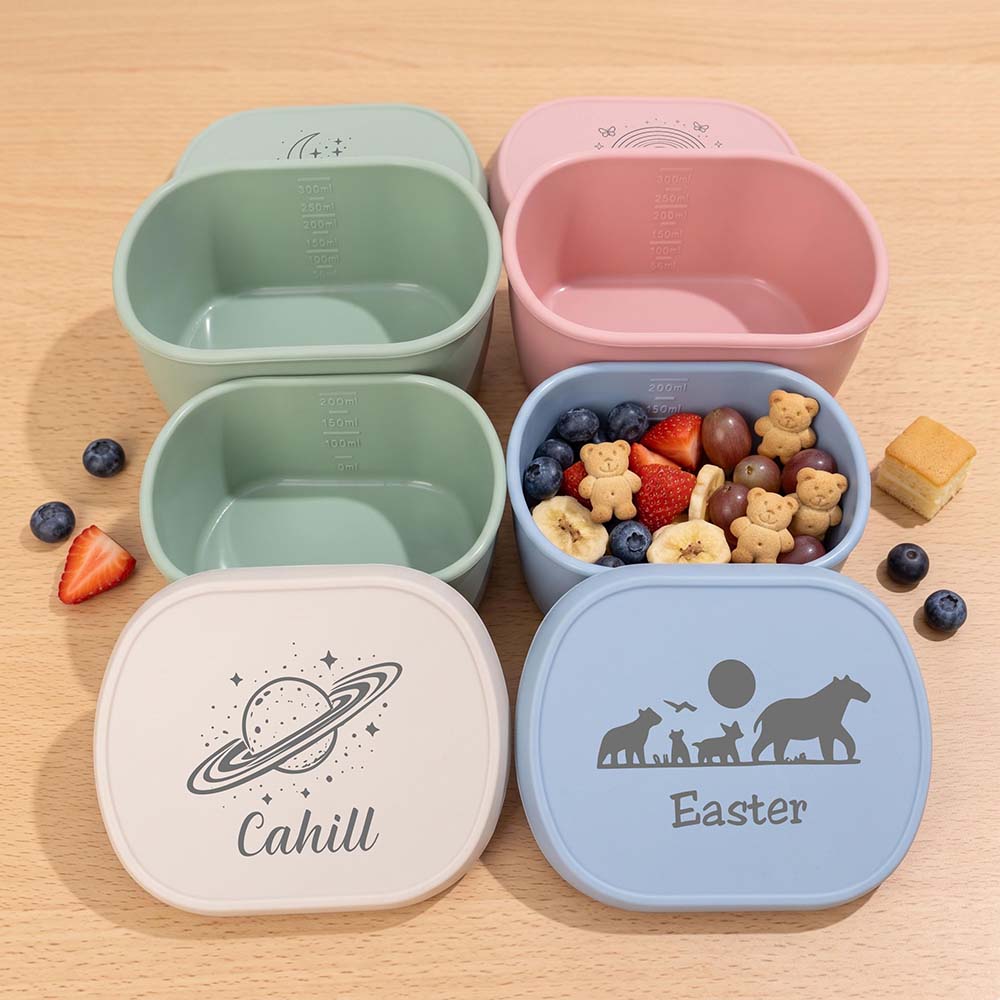 Personalised Cute Design Toddler Silicone Bento Box | CWBaby558