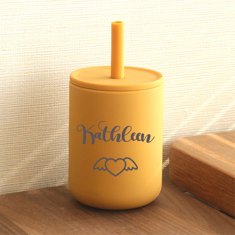 Personalised Baby Food Grade Sippy Silicone Cup  | CWBaby65