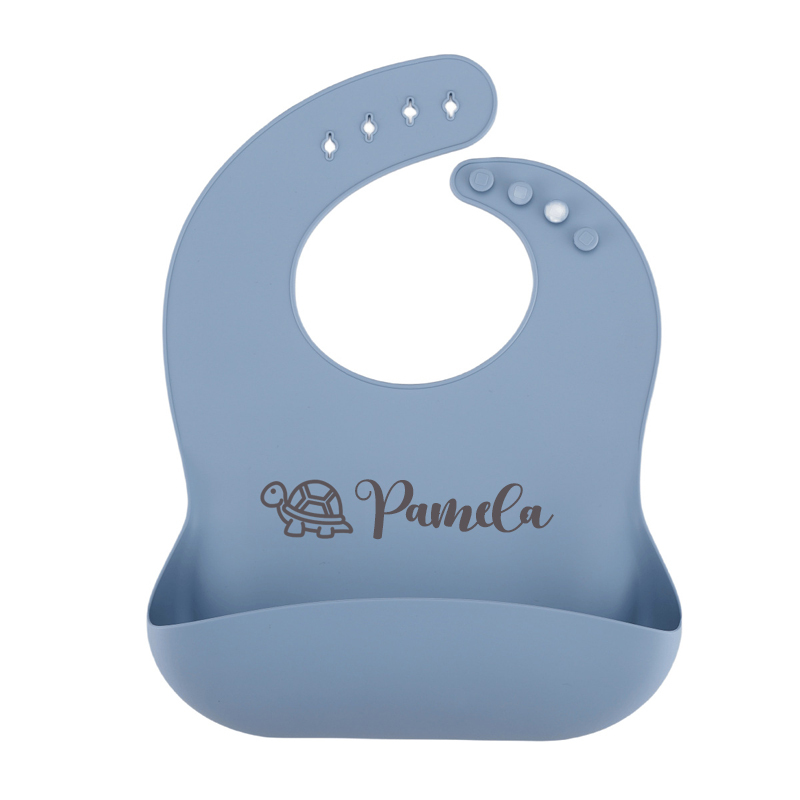 Personalized Name Silicone Ecofriendly Reusable Baby Bib | CWBaby66