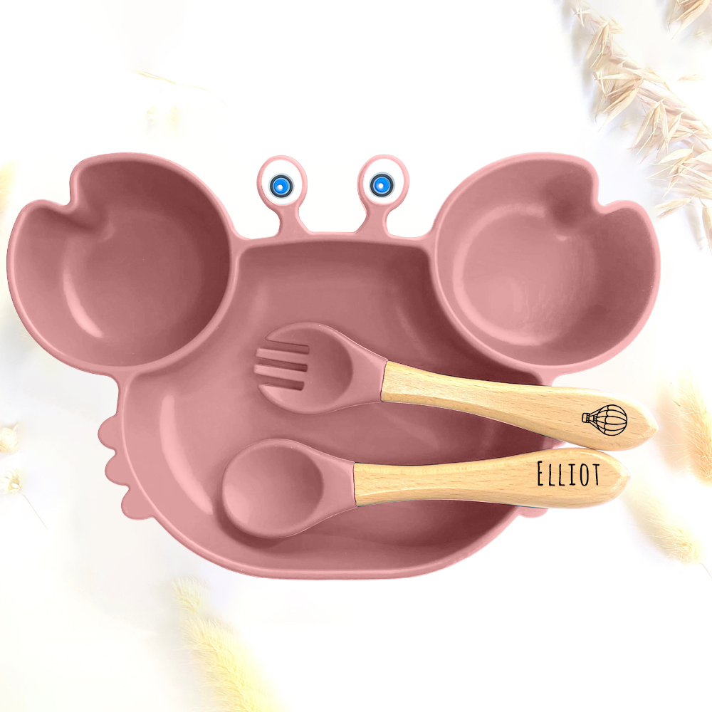 Personalised Baby Silicone Cutlery Set | CWBaby67