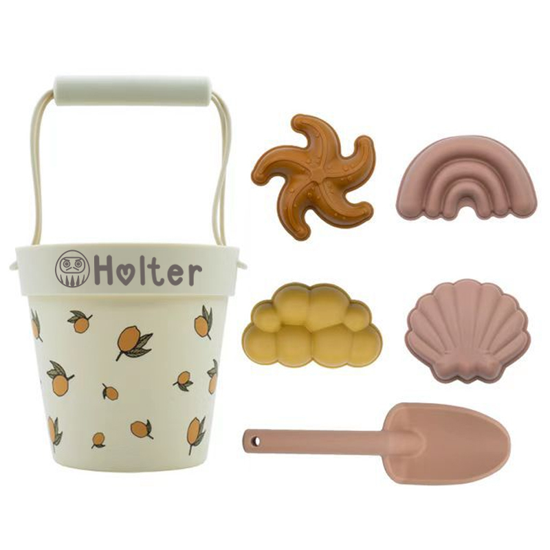 Personalized Kids Silicone Beach Bucket Set | CWToy45
