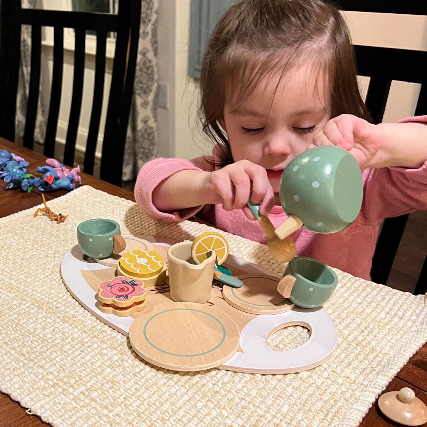 Personalized Kid's Wooden Afternoon Tea Play Set | CWToy49