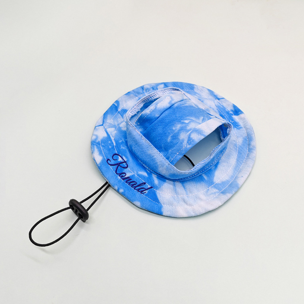 Personalized Embroidery Pet Sun Hat with Ear Holes | BKPet66
