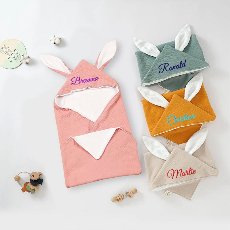 Personalized Embroidered Organic Cotton Cuddle Blanket | CWBaby75