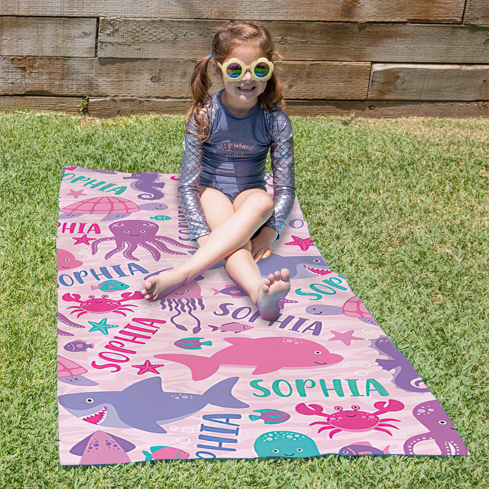 Personalized Lovely Kid Towel for Summer & Beach | CWTowel125