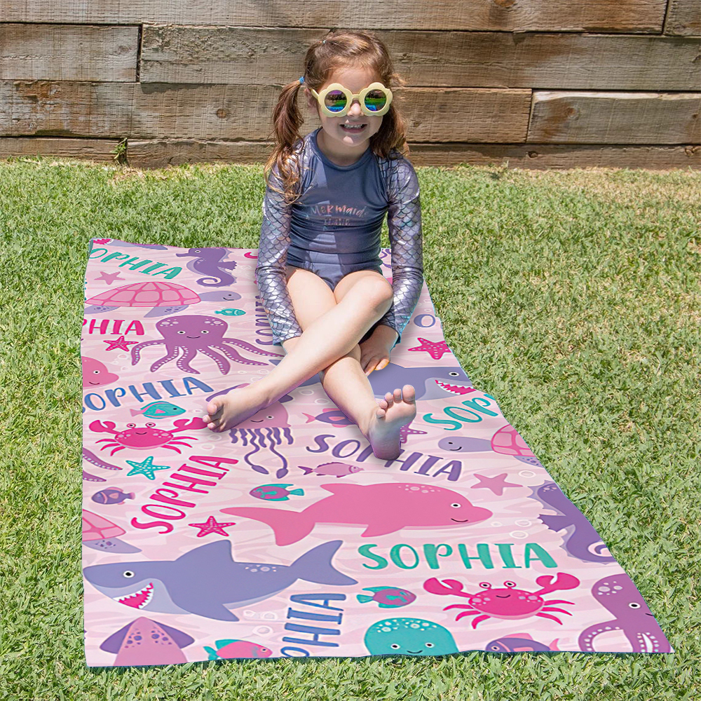 Personalized Lovely Kid Towel for Summer & Beach | CWTowel125