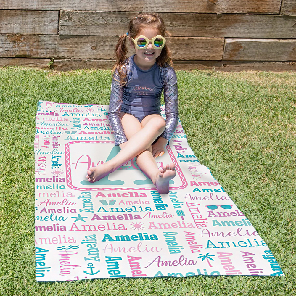 Personalized Lovely Kid Towel for Summer & Beach | CWTowel126
