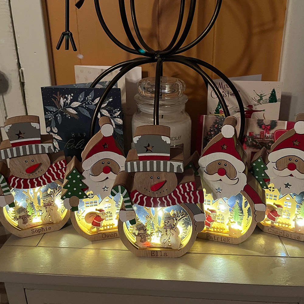 Personalized Christmas Ornaments Decoration with Light | MCGift30