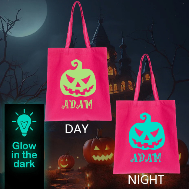 Personalized Glow In The Dark Halloween Treat Bag | MCGift32
