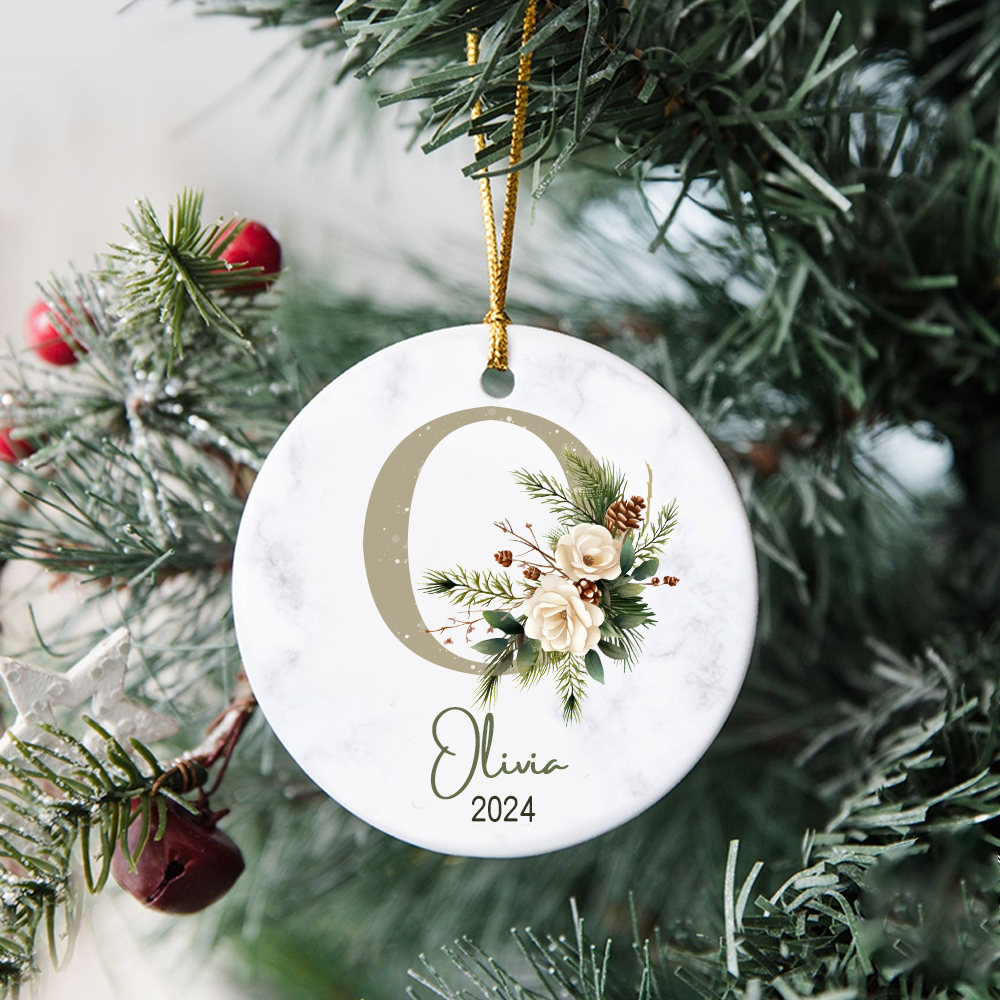 Personalized Family Monogram Christmas Ornament | MCGift36