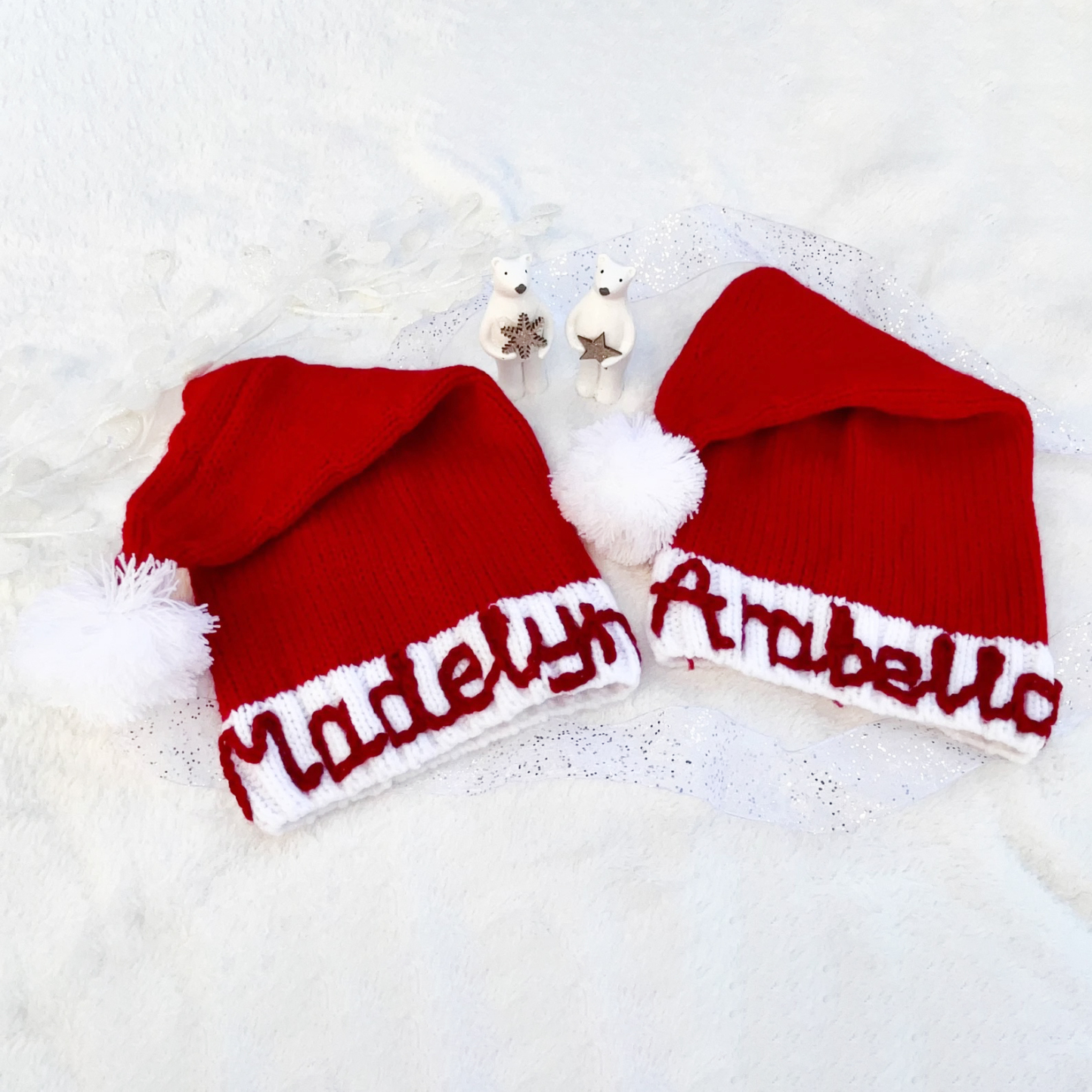 Personalized Hand Embroidered Christmas Santa Hat | MCGift53 