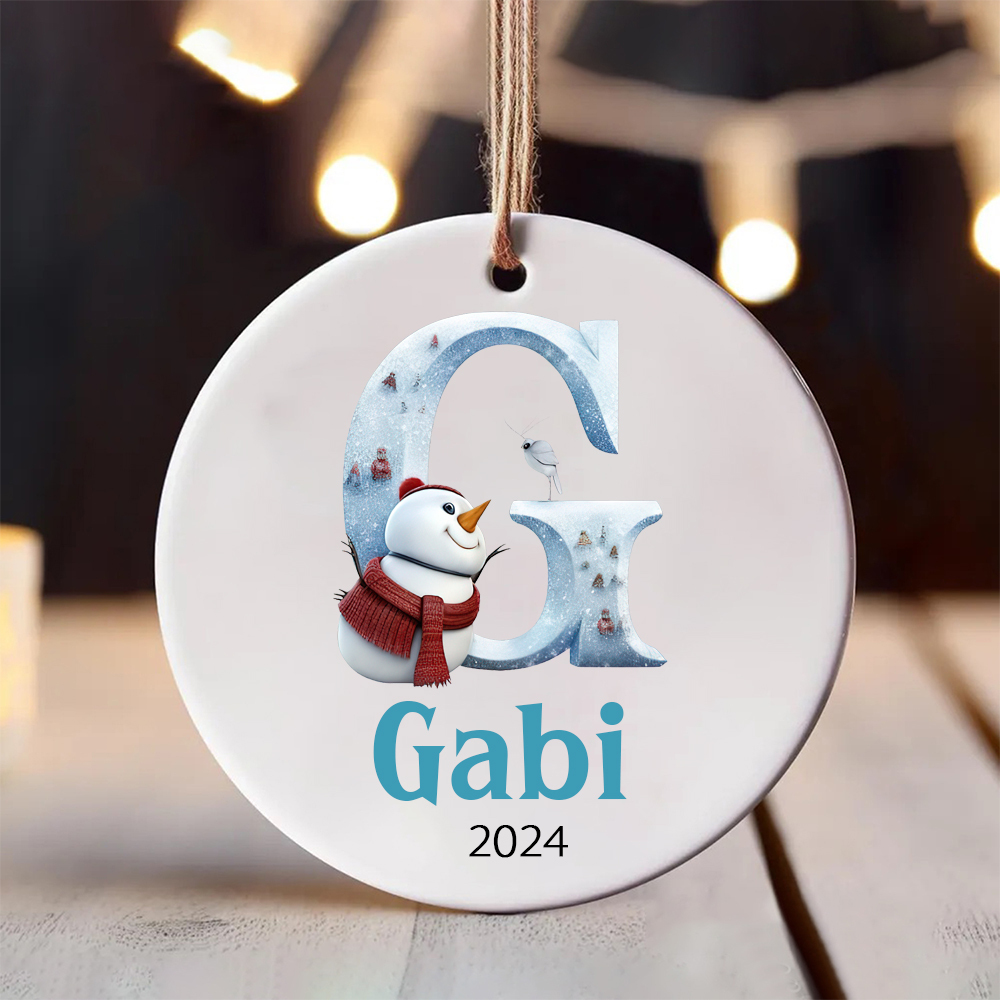 Personalized Christmas Monogram Ornaments Decoration | MCGift5708
