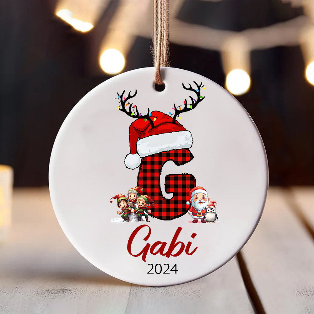 Personalized Christmas Monogram Ornaments Decoration | MCGift5709