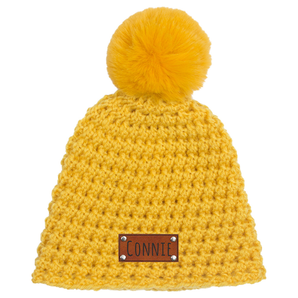 Personalized Embroidery Kid Colorful Pom Pom Hat | HSKid49