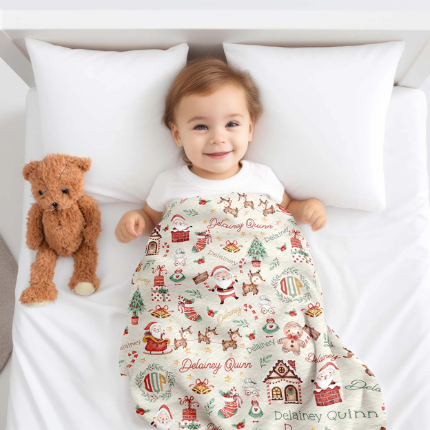 Personalized Merry Christmas Blanket for Comfort & Unique | BKMC29