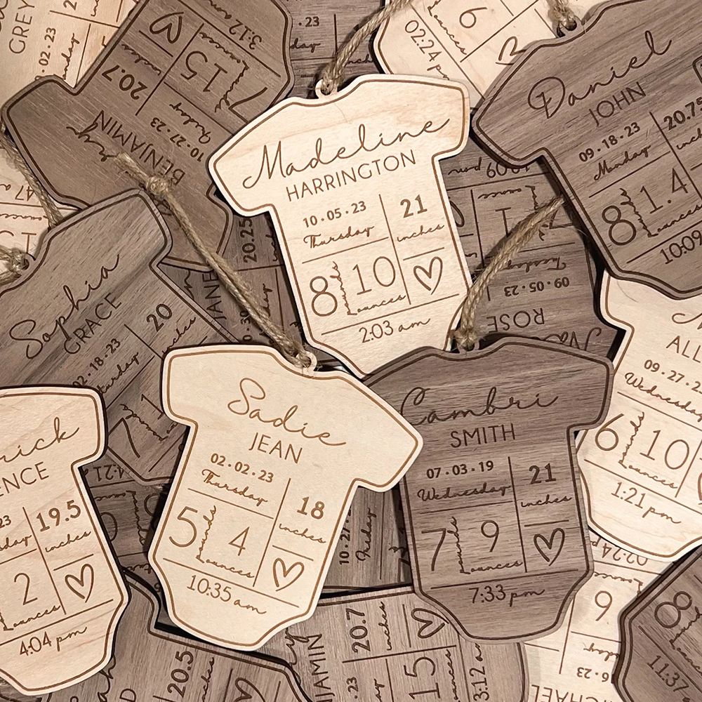 Personalized Baby's First Christmas Wood Ornament | MCGift85