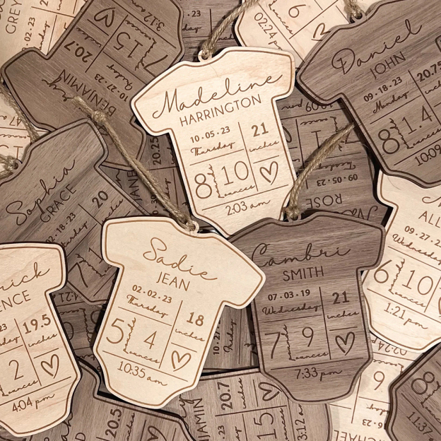 Personalized Baby's First Christmas Wood Ornament | MCGift85