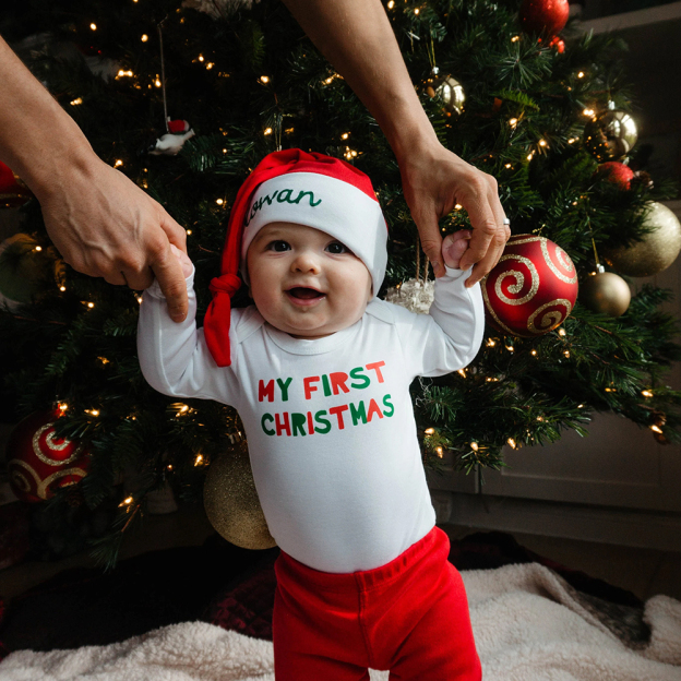 Personalized Baby Christmas Ropmer Onesie Set | MCGift91