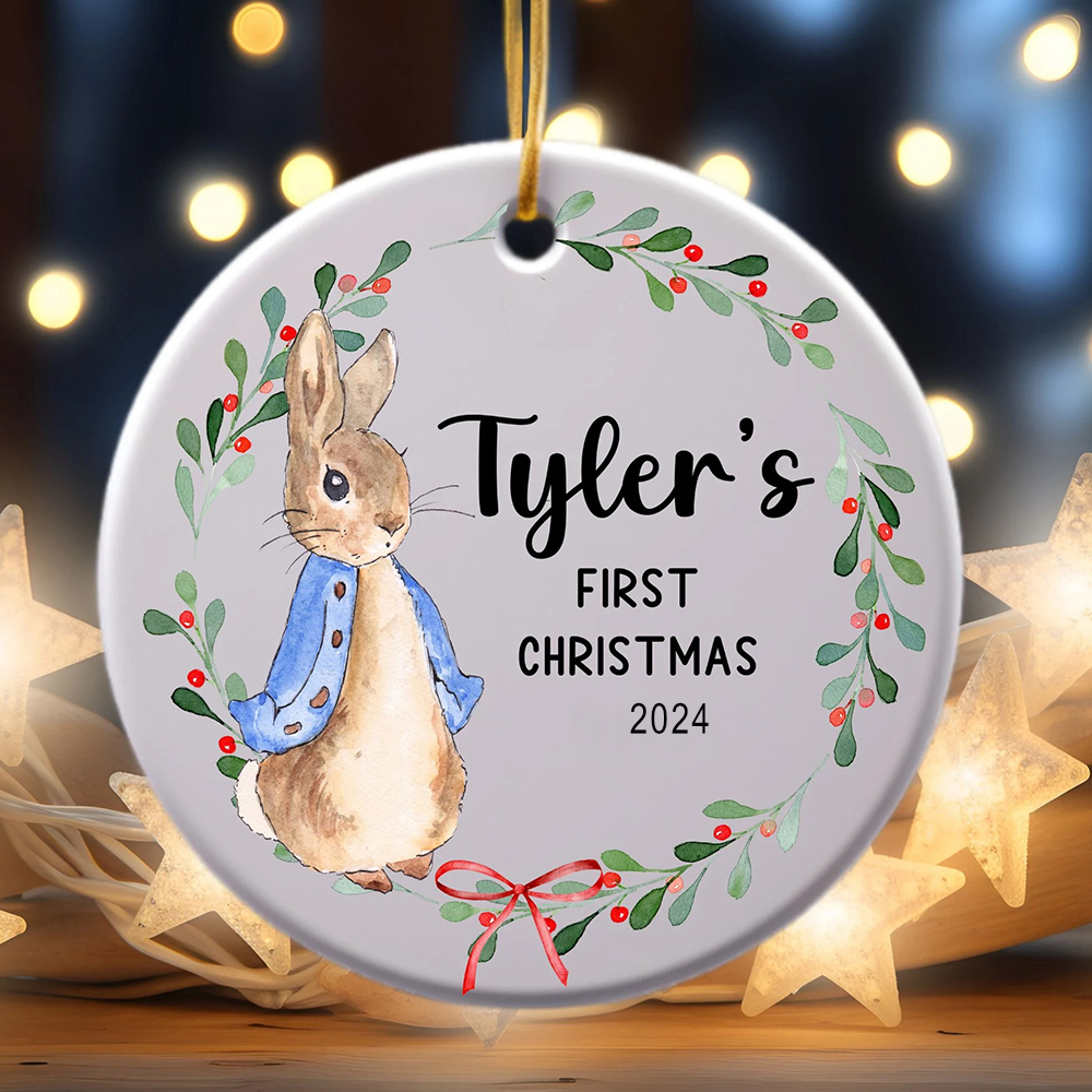 Personalized Lovely Bunny Christmas Tree Ornaments Decoration | MCGift5718