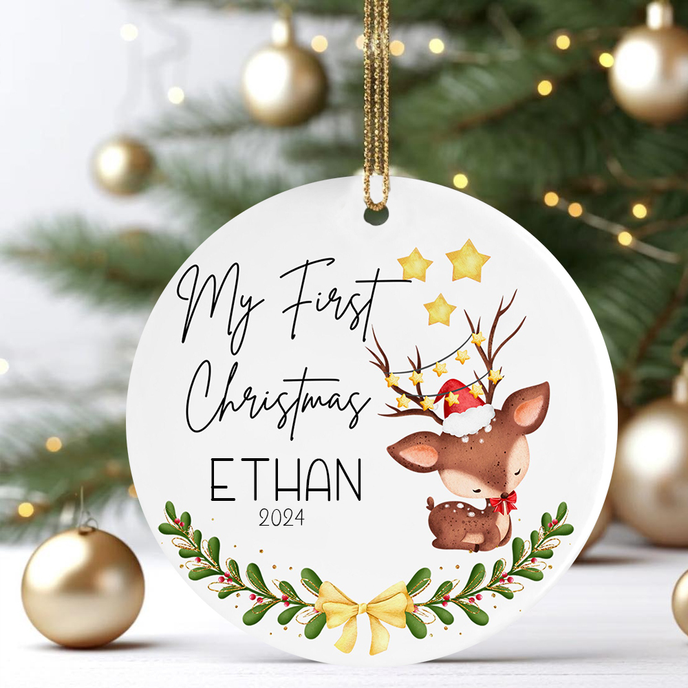 Personalized Cute Elk Christmas Ornaments Decoration | MCGift5721