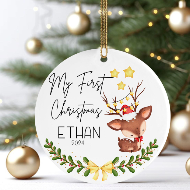 Personalized Cute Elk Christmas Ornaments Decoration | MCGift5721