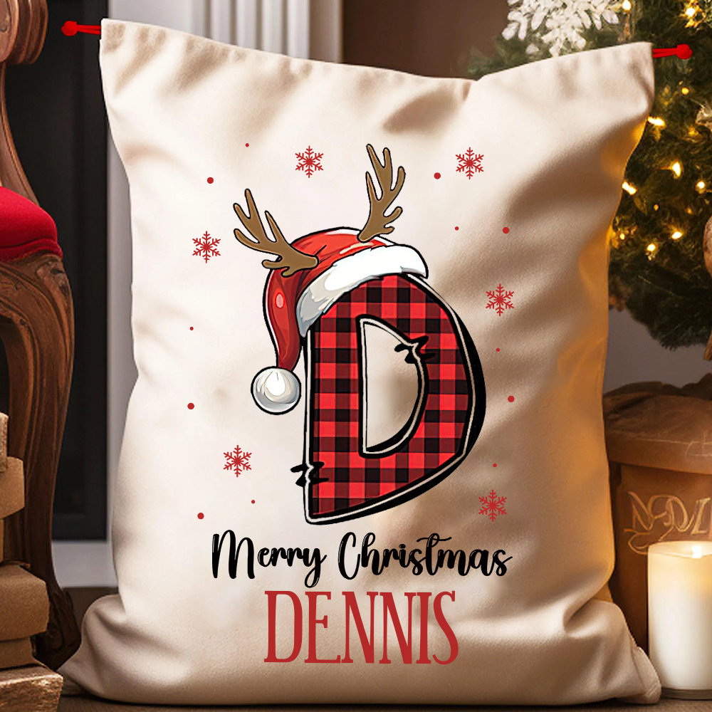 Personalized Monogram Christmas Santa Sack for Gifts | MCGift107