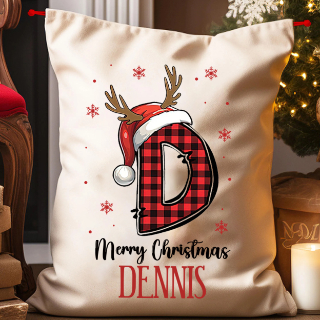 Personalized Monogram Christmas Santa Sack for Gifts | MCGift107