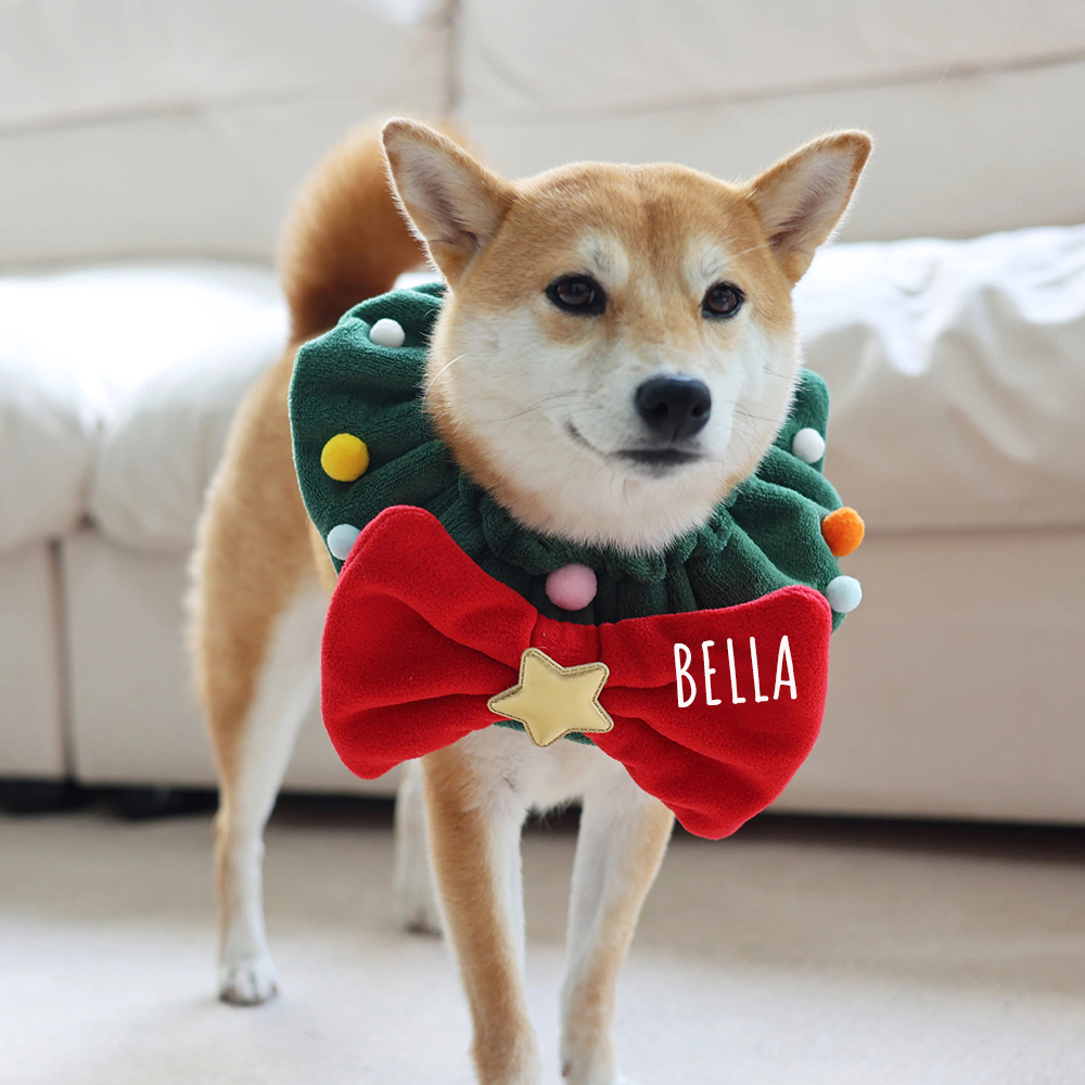 Personalized Funny Christmas Pet Bow Tie Scarf | MCGift110