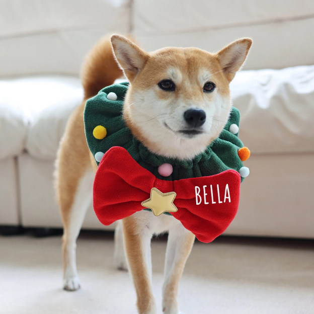 Personalized Funny Christmas Pet Bow Tie Scarf | MCGift110