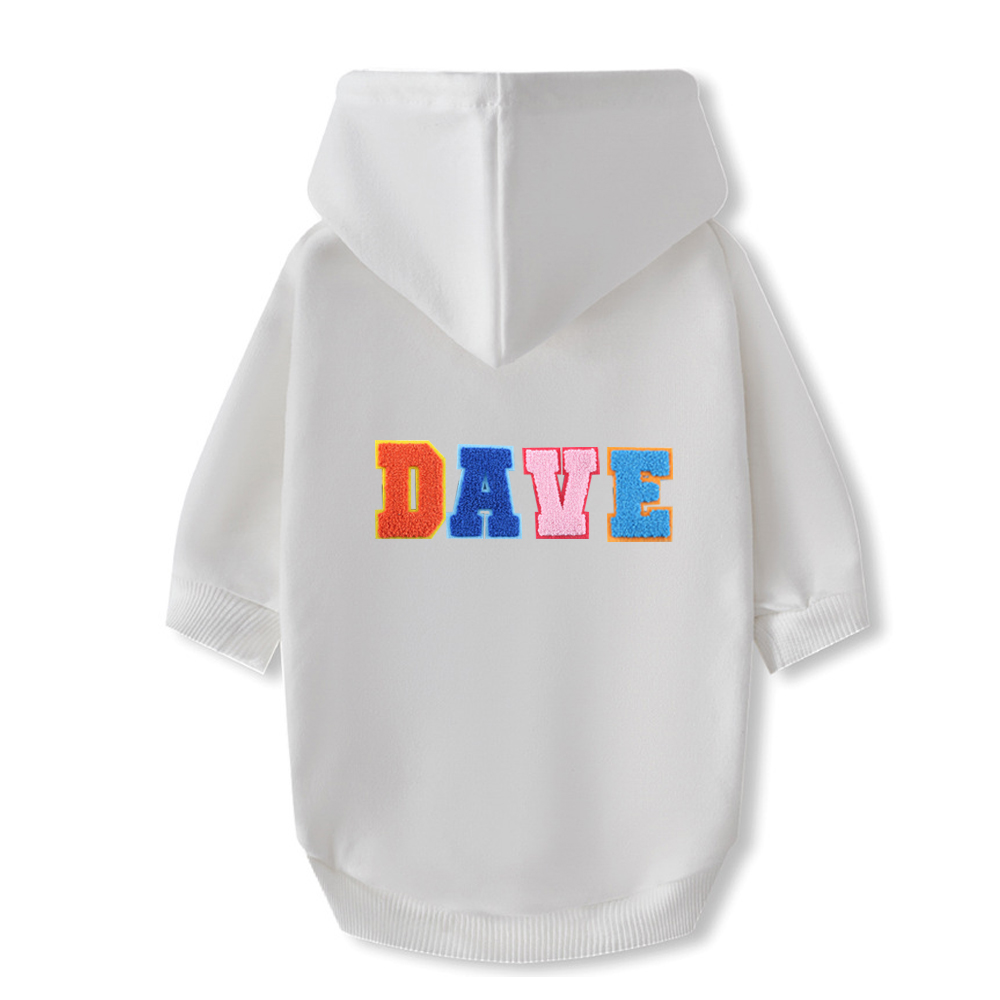 Personalized Varsity Letter Dog Hoodie for Comfort and Unique | BKPet140
