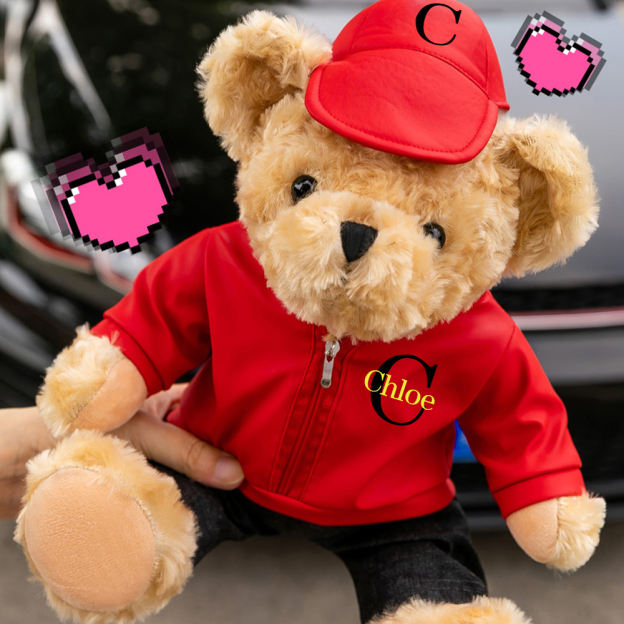 Personalized Kids Monogram Plush Teddy Bear Toy | CWToy111