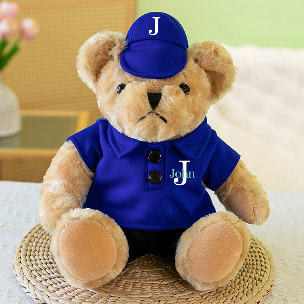 Personalized Kids Monogram Plush Teddy Bear Toy | CWToy111