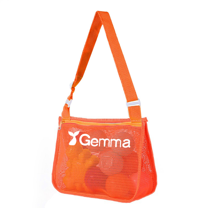 Personalized Seashell Zipper Mesh Beach Bag | CWBeach01