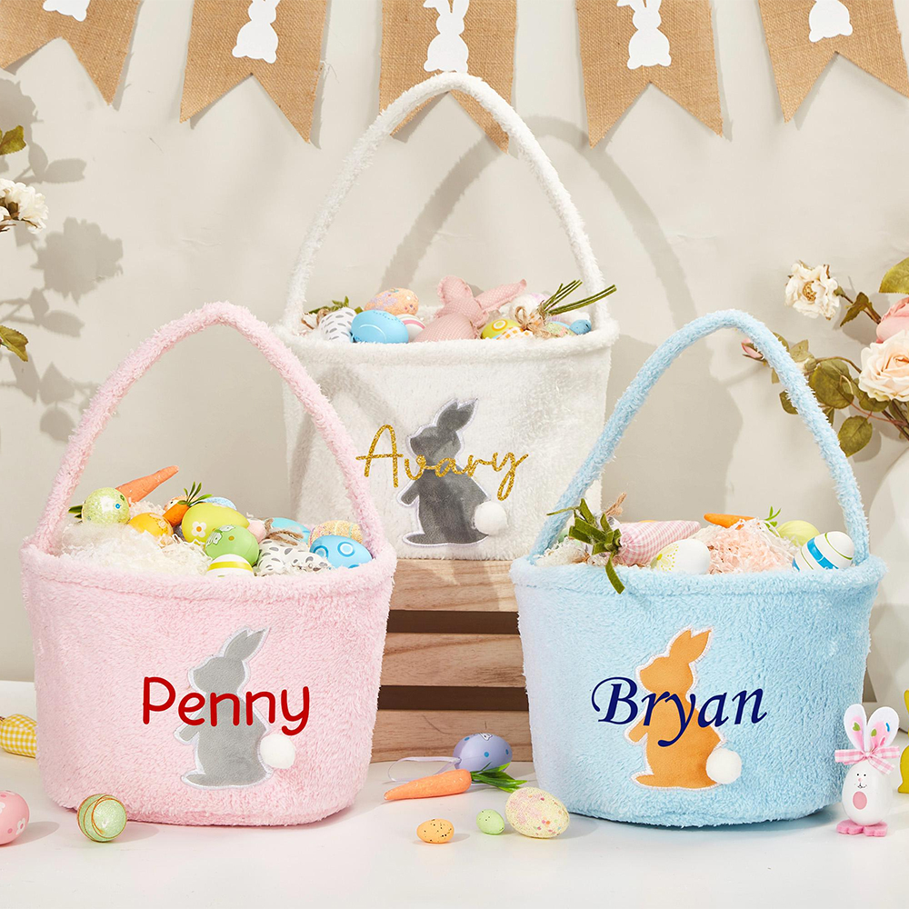 Personalized Name Easter Bunny Basket | CWEaster36