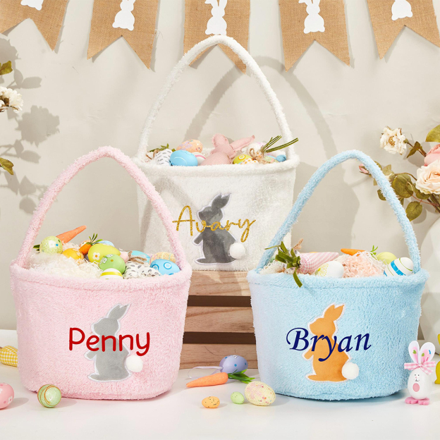 Personalized Name Easter Bunny Basket | CWEaster36