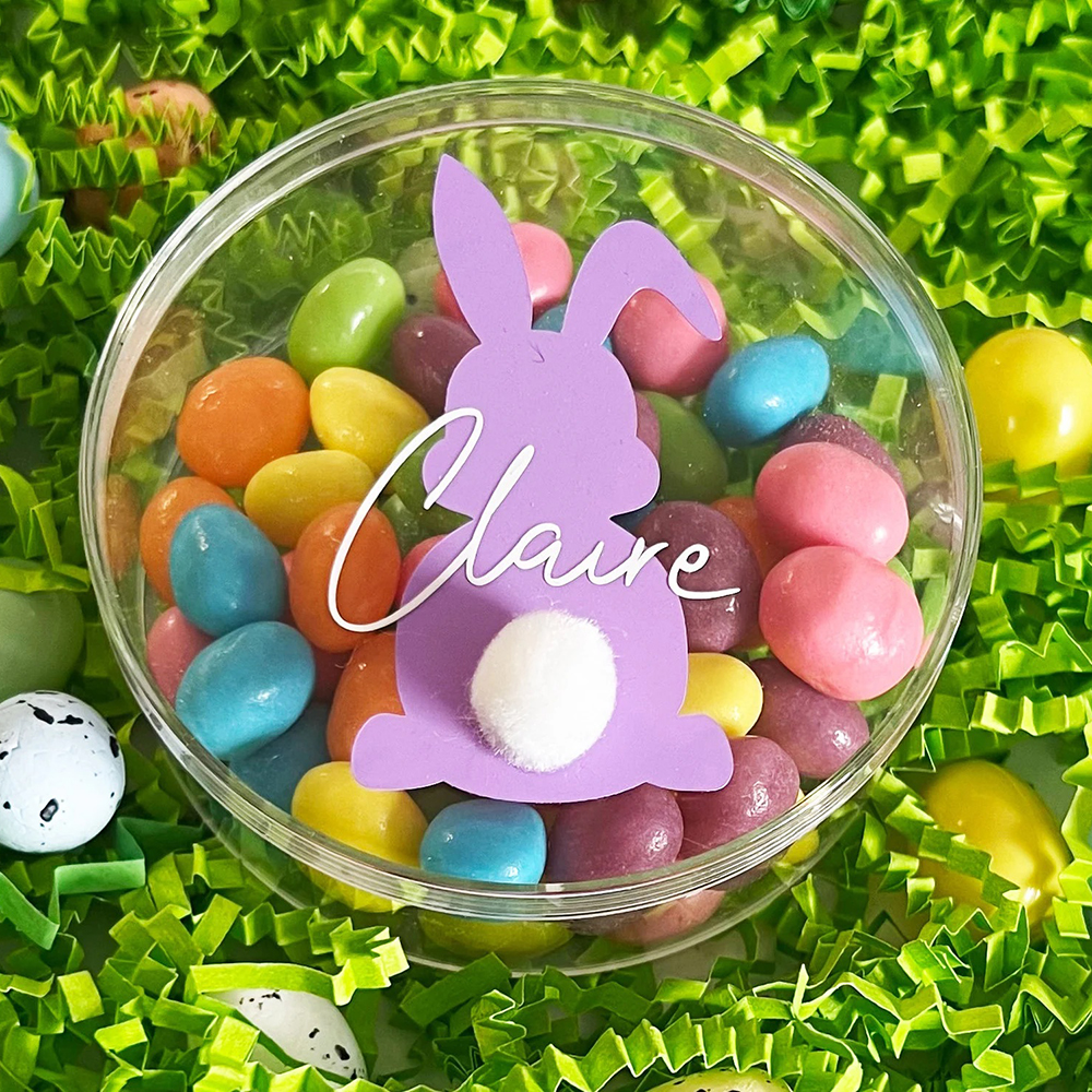 Personalised Lovely Easter Bunny Candy Containers | CWEaster40