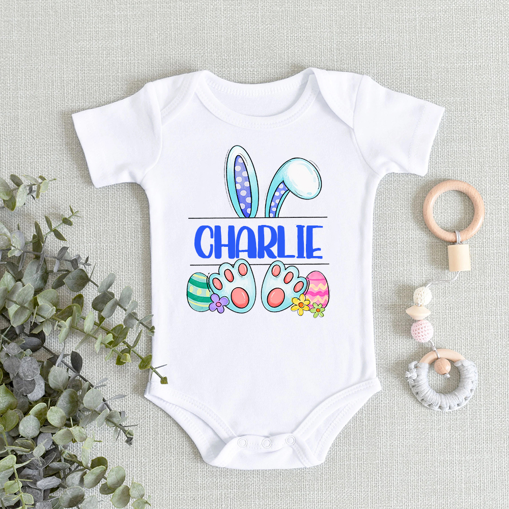 Personalized Baby Cute Easter Bunny Romper | CWEaster44