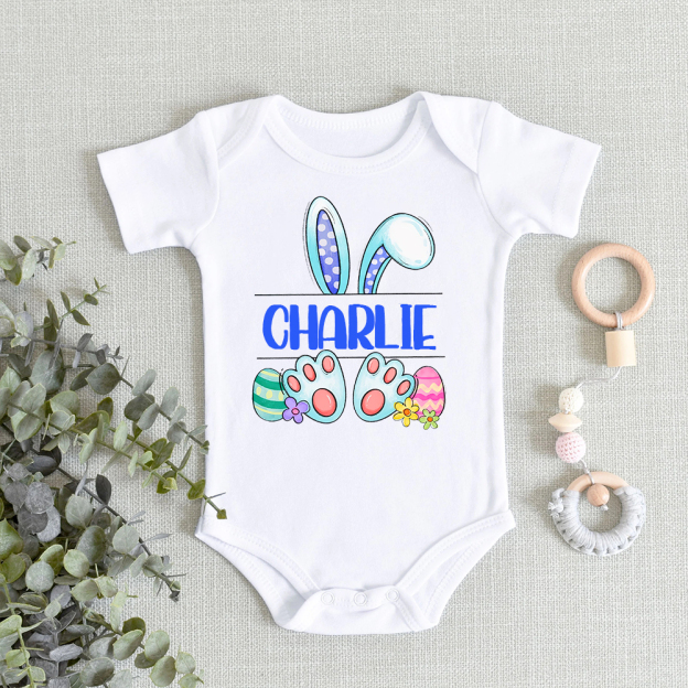 Personalized Baby Cute Easter Bunny Romper | CWEaster44