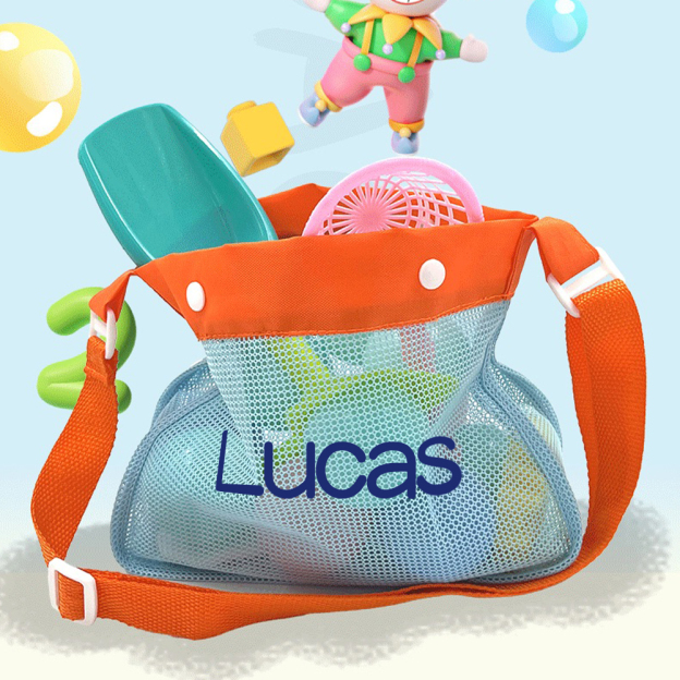 Personalized Kids Seashell Mesh Beach Bag | CWBeach171