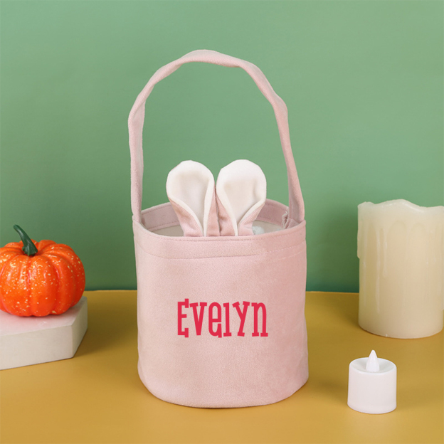 Personalised Embroidered Easter Bunny Basket | CWEaster50