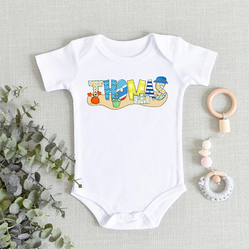 Personalized Baby Summer Beach Style Romper | CWBaby200