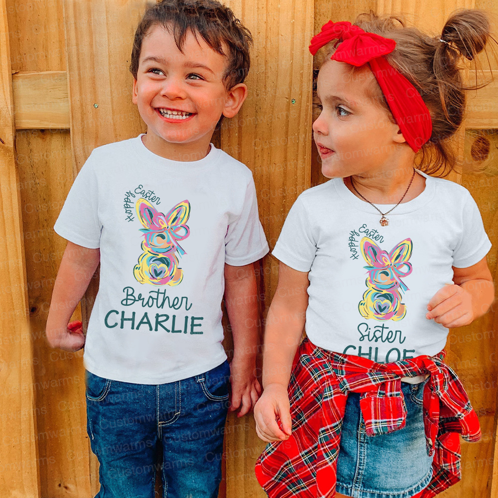 Personalized Family Happy Easter Matching Shirt | CWEaster58
