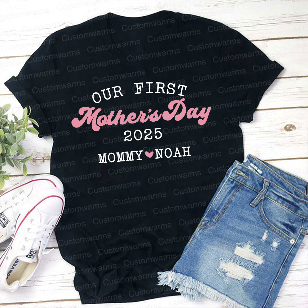 Personalized First Mother's Day Mommy and Baby Outfit | CWFamily30